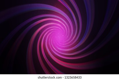 Dark Pink vector layout with cosmic stars. Shining colored illustration with bright astronomical stars. Pattern for futuristic ad, booklets.