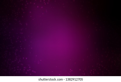 Dark Pink vector layout with cosmic stars. Shining illustration with sky stars on abstract template. Smart design for your business advert.