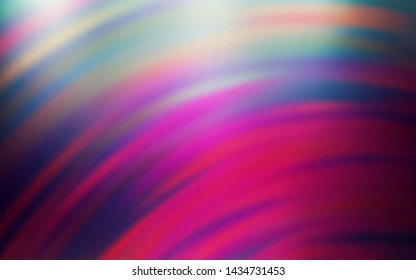 Dark Pink vector layout with curved lines. Modern gradient abstract illustration with bandy lines. Elegant pattern for a brand book.