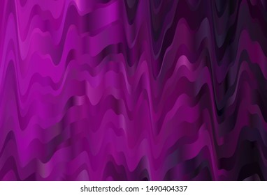 Dark Pink vector layout with curved lines. A circumflex abstract illustration with gradient. A completely new template for your design.