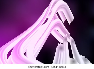 Diseño vectorial rosa oscuro con líneas curvas. Ilustración abstracta de gradiente moderno con líneas de banda. Un diseño completamente nuevo para su negocio.