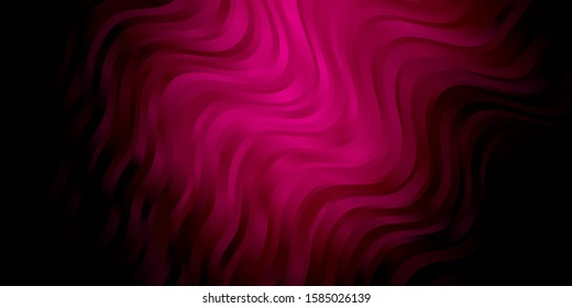 Dark Pink vector layout with curves. Brand new colorful illustration with bent lines. Pattern for booklets, leaflets.