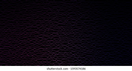 Dark Pink vector layout with curves. Abstract gradient illustration with wry lines. Best design for your ad, poster, banner.