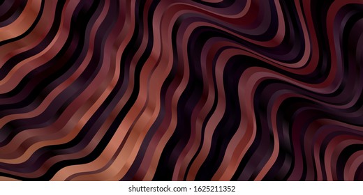 Dark Pink vector layout with curves. Abstract illustration with gradient bows. Template for cellphones.