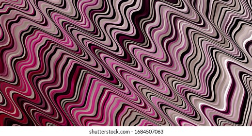 Diseño vectorial rosa oscuro con curvas. Ilustración luminosa con arcos circulares degradados. Diseño para su promoción empresarial.