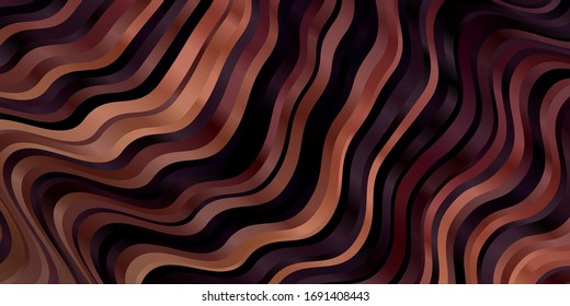 Diseño vectorial rosa oscuro con curvas. Ilustración abstracta con arcos degradados. Plantilla para teléfonos móviles.
