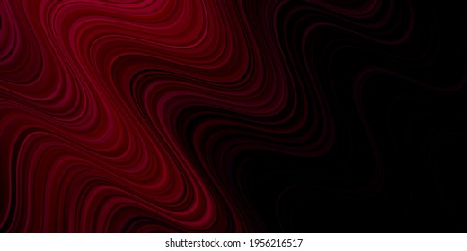Dark Pink vector layout with curves. Abstract illustration with bandy gradient lines. Pattern for ads, commercials.