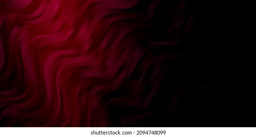 Dark Pink vector layout with curves. Abstract gradient illustration with wry lines. Pattern for business booklets, leaflets