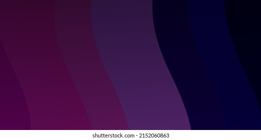 Dunkelrosa Vektorlayout mit Kurven. Farbige Illustration mit geschwungenen Linien. Muster für Webseiten, Landing-Seiten.