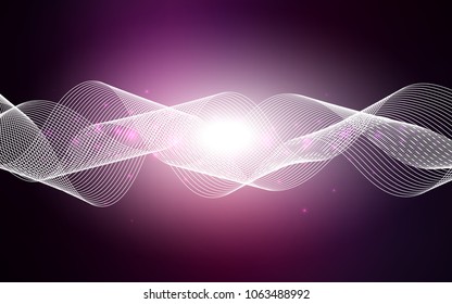 Dark Pink vector layout with festival confetti. Beautiful colored illustration with ribbon in celebration style. The pattern can be used for birthday gifts, congratulations.