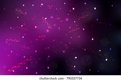 Dark Pink vector layout with festival confetti. Blurred decorative design in anniversary style with confetti. The pattern can be used for birthday gifts, congratulations.