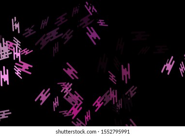 Dark Pink vector layout with flat lines. Shining colored illustration with narrow lines. Smart design for your business advert.