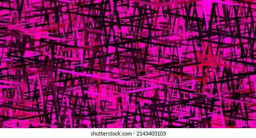 Dark Pink vector layout with flat lines. Shining colored illustration with sharp stripes. Pattern for ad, booklets, leaflets.