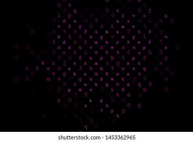 Dark Pink vector layout with latin alphabet. Colored alphabet signs with gradient on white background. Smart design for your business advert of university.