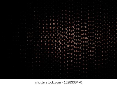 Dark Pink vector layout with latin alphabet. Shining illustration with ABC symbols on abstract template. Template for lettering, typography.