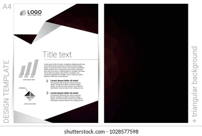 Dark Pink vector  layout for Leaflets. Abstract booklet on colored background with gradient. Pattern for ads, leaflets, labels of your business.