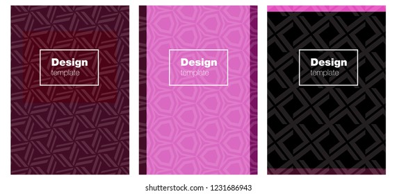 Dark Pink vector layout for Leaflets. Booklet with textbox on colorful abstract background. Template for magazines, jurnals.