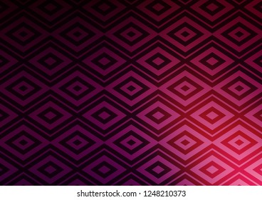 Dark Pink vector layout with lines, rectangle. Colorful decorative design in simple style with lines, rhombuses. Pattern for business booklets, leaflets.