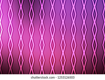 Dark Pink vector layout with lines, rectangle. Glitter abstract illustration with colorful lines, rhombuses. Pattern for websites, landing pages.