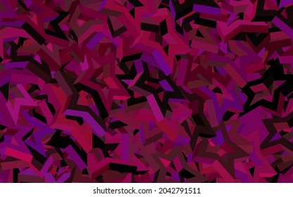 Dark Pink vector layout with lines, triangles. Abstract gradient illustration with triangles. Modern template for landing page.