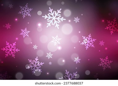 Dark Pink vector layout in New Year style. A Smart Illustration with gradient Christmas elements. Template for lettering, typography.