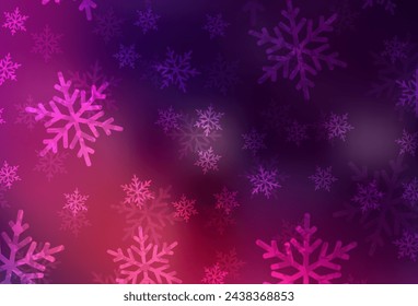 Dark Pink vector layout in New Year style. Modern abstract Christmas mood shapes. Smart design for promotion of university.