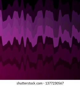 Dark Pink vector layout with wry lines. Colorful abstract illustration with gradient curves. Pattern for booklets, leaflets.