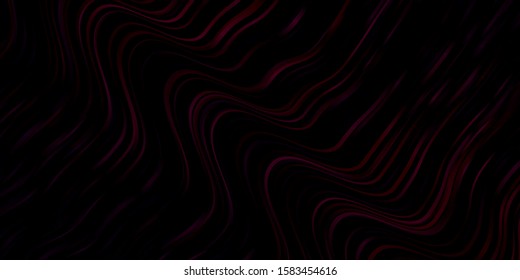 Dark Pink vector layout with wry lines. Colorful illustration in circular style with lines. Pattern for busines booklets, leaflets