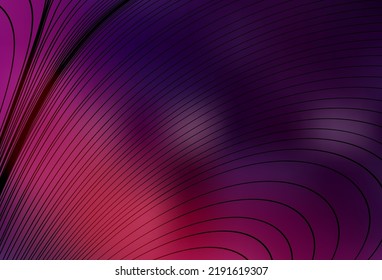 Dark Pink vector layout with wry lines. Colorful geometric sample with gradient lines.  Pattern for your business design.