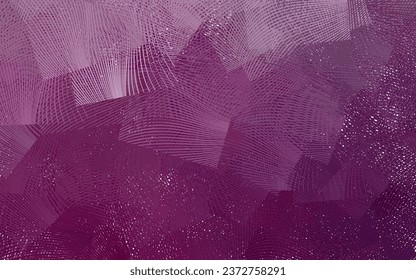 Dark Pink vector layout with wry lines. Colorful gradient illustration in simple style with lines. Brand new design for your ad.