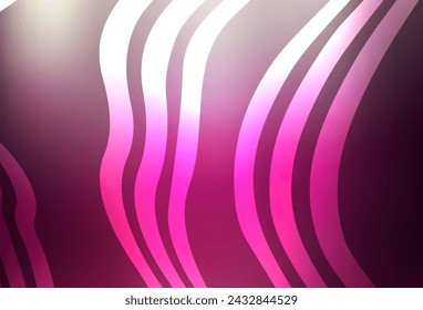 Dark Pink vector layout with wry lines. Glitter abstract illustration with wry lines. Abstract design for your web site.