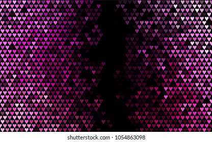 Dark Pink vector lovely background with hearts. Valentines greeting card with cute hearts. Abstract pattern for your design, website, ad.