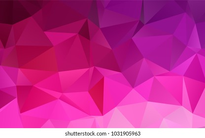 Dark Pink vector low poly pattern. Creative geometric illustration in Origami style with gradient. A new texture for your design.