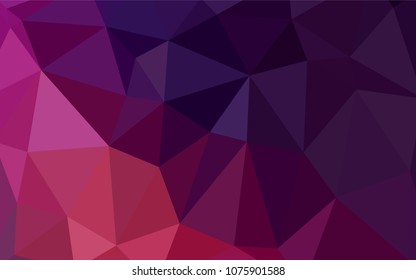 Dark Pink vector low poly texture. Colorful illustration in polygonal style with gradient. The best triangular design for your business.