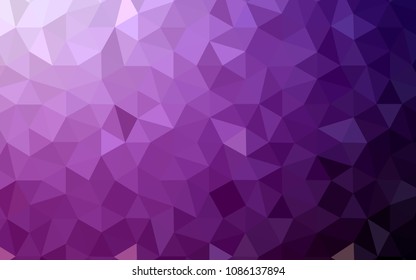 Dark Pink vector low poly cover. Colorful abstract illustration with triangles. A completely new design for your leaflet.