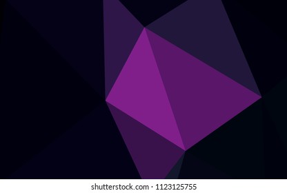 Dark Pink vector low poly layout. Colorful illustration in abstract style with triangles. A completely new design for your leaflet.
