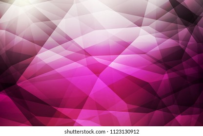 Dark Pink vector low poly layout. Geometric illustration in Origami style with gradient.  Pattern for a brand book's backdrop.