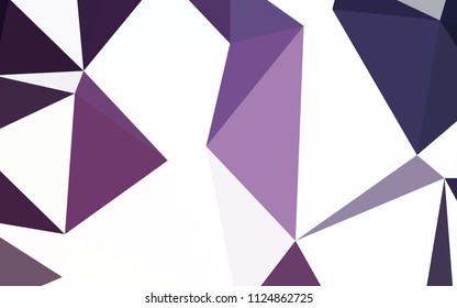 Dark Pink vector low poly layout. Polygonal abstract illustration with gradient. Completely new template for your banner.