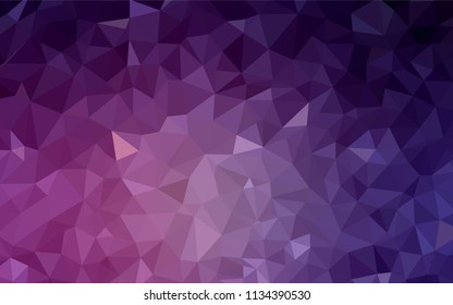 Dark Pink vector low poly texture. Shining polygonal illustration, which consist of triangles. A new texture for your web site.