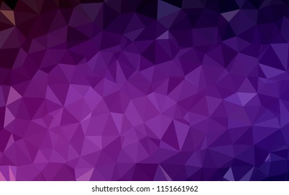 Dark Pink vector low poly texture. Polygonal abstract illustration with gradient. Brand new style for your business design.