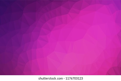 Dark Pink vector low poly cover. A completely new color illustration in a vague style. The best triangular design for your business.
