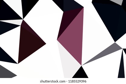 Dark Pink vector low poly layout. Creative geometric illustration in Origami style with gradient. A completely new design for your leaflet.