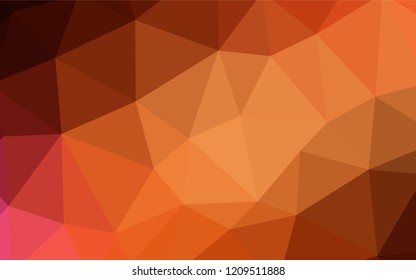 Dark Pink vector low poly layout. Geometric illustration in Origami style with gradient.  Triangular pattern for your design.