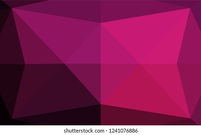 Dark Pink vector low poly cover. Brand new colored illustration in blurry style with gradient. The elegant pattern can be used as part of a brand book.
