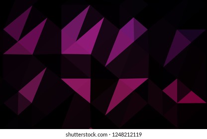 Dark Pink vector low poly texture. A vague abstract illustration with gradient. Brand new style for your business design.
