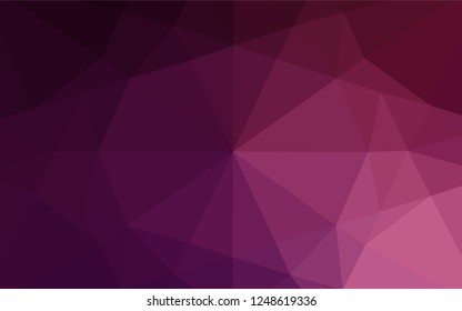 Dark Pink vector low poly cover. Modern geometrical abstract illustration with gradient. The completely new template can be used for your brand book.