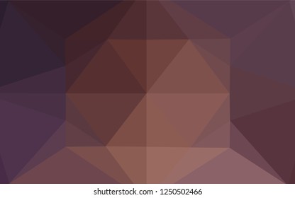 Dark Pink vector low poly texture. Modern geometrical abstract illustration with gradient. The best triangular design for your business.