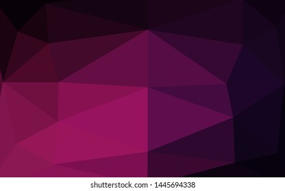 Dark Pink vector low poly layout. Brand new colorful illustration in with gradient. Brand new design for your business.