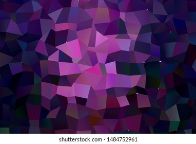 Dark Pink vector low poly background. Geometric illustration in Origami style with gradient.  Pattern for a brand book's backdrop.