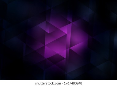 Oscuro vector rosa bajo fondo de polos. Ilustración abstracta poligonal con gradiente. Una nueva textura para tu sitio web.